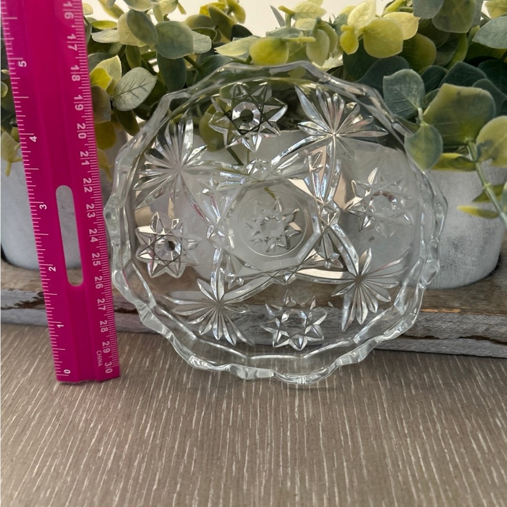 Anchor Hocking Prescut‎ Ashtray: Clear Glass Star Vintage